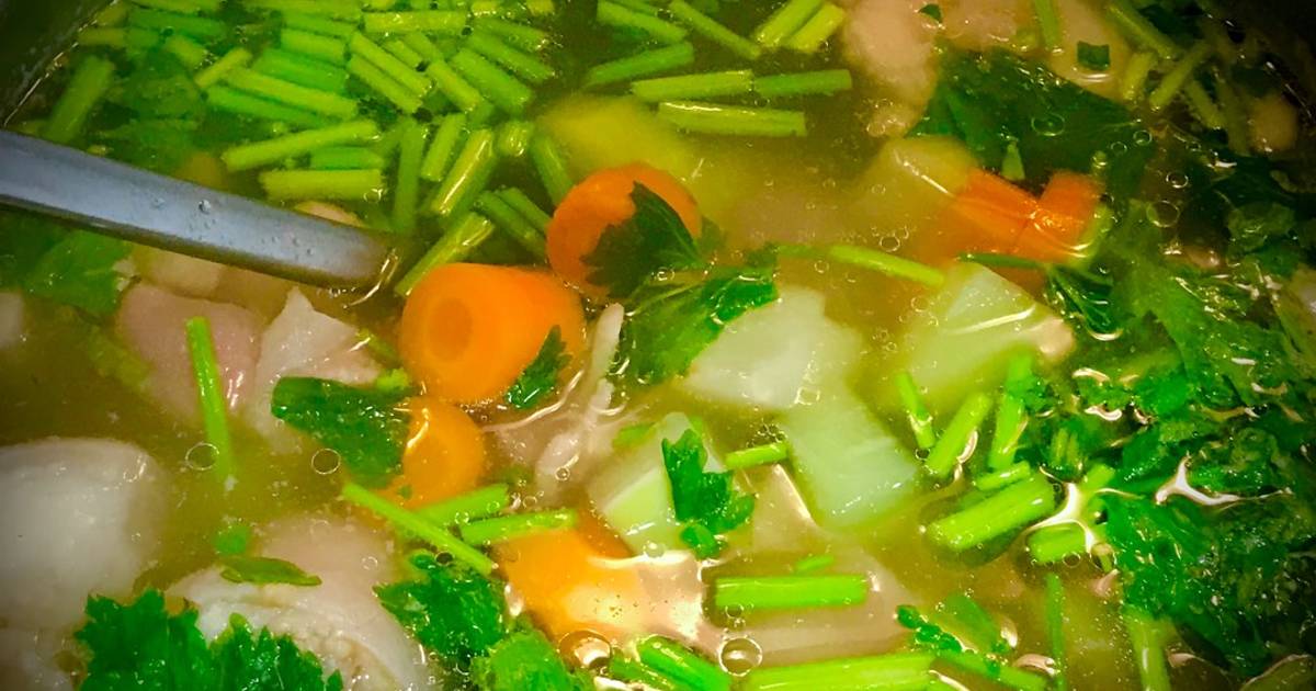Giò heo hầm rau củ