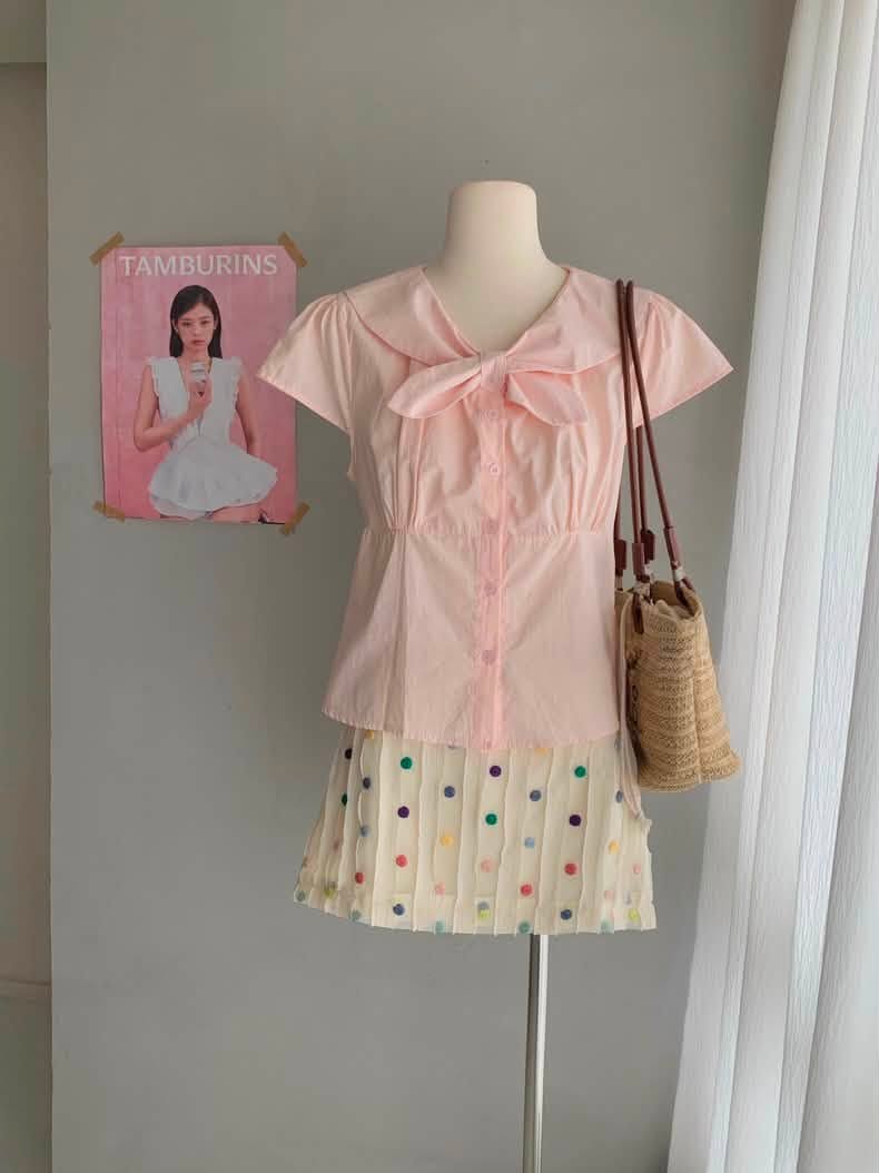 Áo kiểu Seeu cổ sen nơ XONXEN SHOP 80306 – Image 6