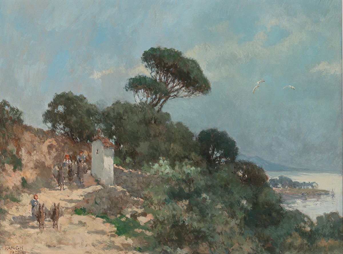 Southern landscape with donkeys 1938