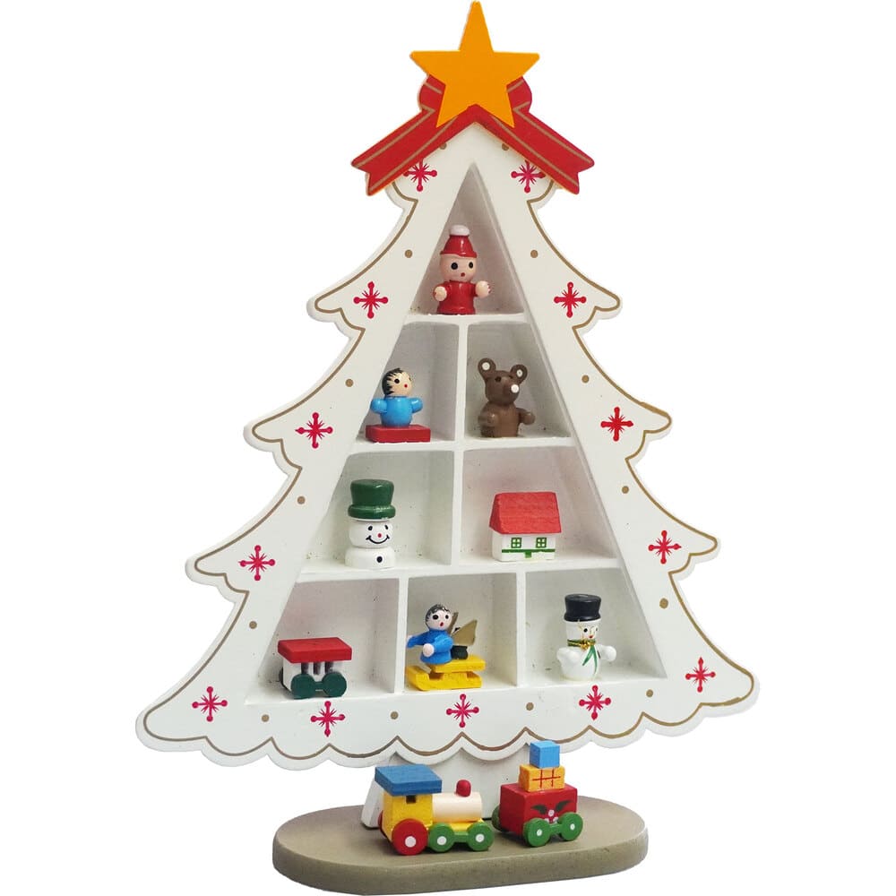 Arbolito navideño decorativo con adornos Running Decora™ 23 cm color blanco