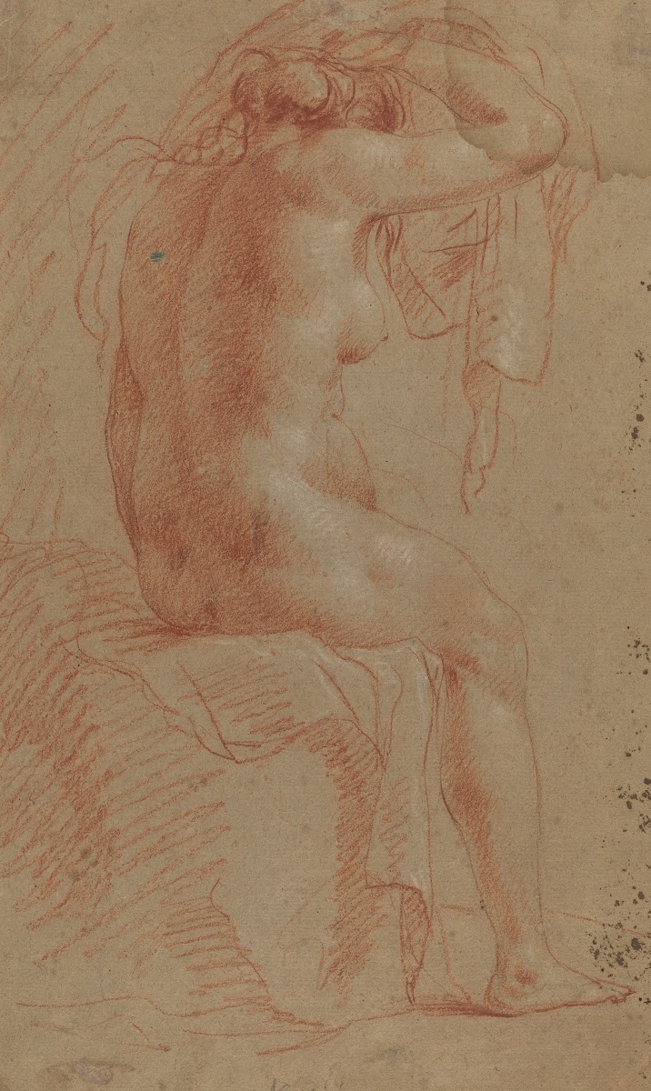 Nude Female Figure verso 17th century