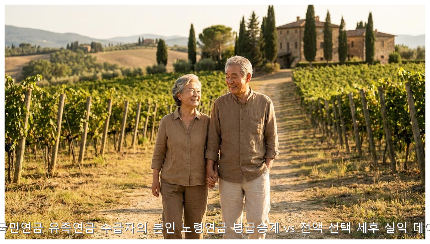 2026 유족연금 vs 노령연금 실익 분석 핵심 안내 및 분석 인포그래픽 (3)
