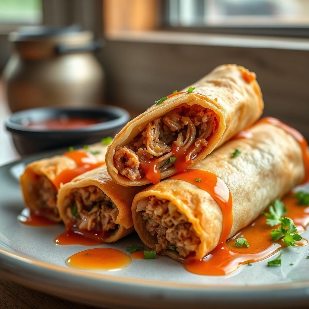 Juicy Pulled Pork Egg Rolls Recipe: Easy Homemade Appetizer finished