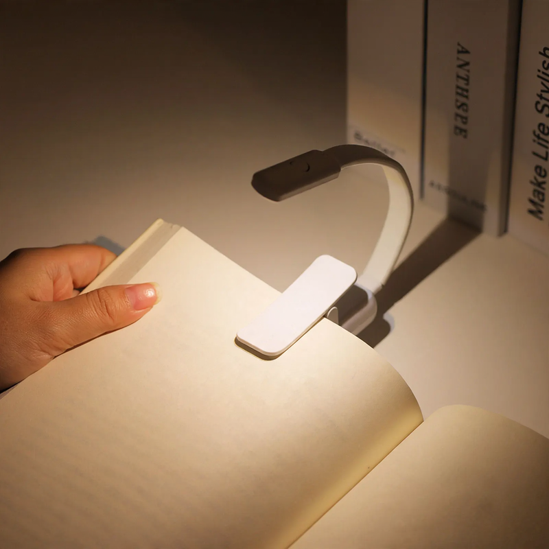 Compact LED clip-on lamp for studying and bed