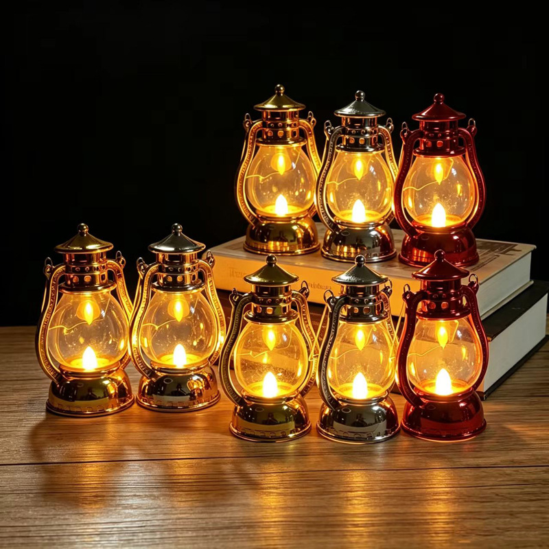 Decorative LED lantern in retro style