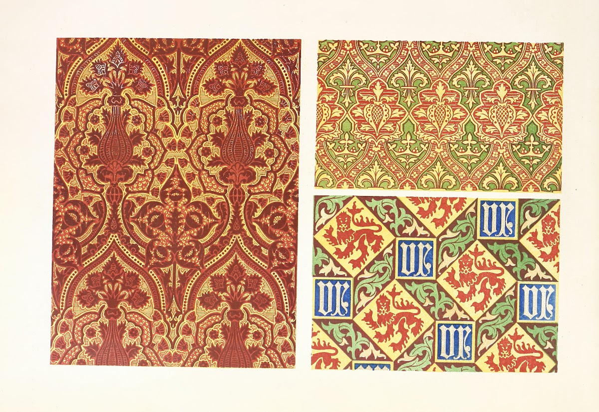 Brocade for Upholstery Work and Wall Papers in the Style of the Fifteenth Centur