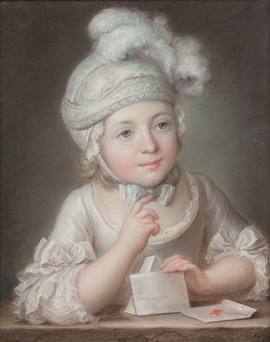 Portrait Denfant Au ChâTeau De Cartes