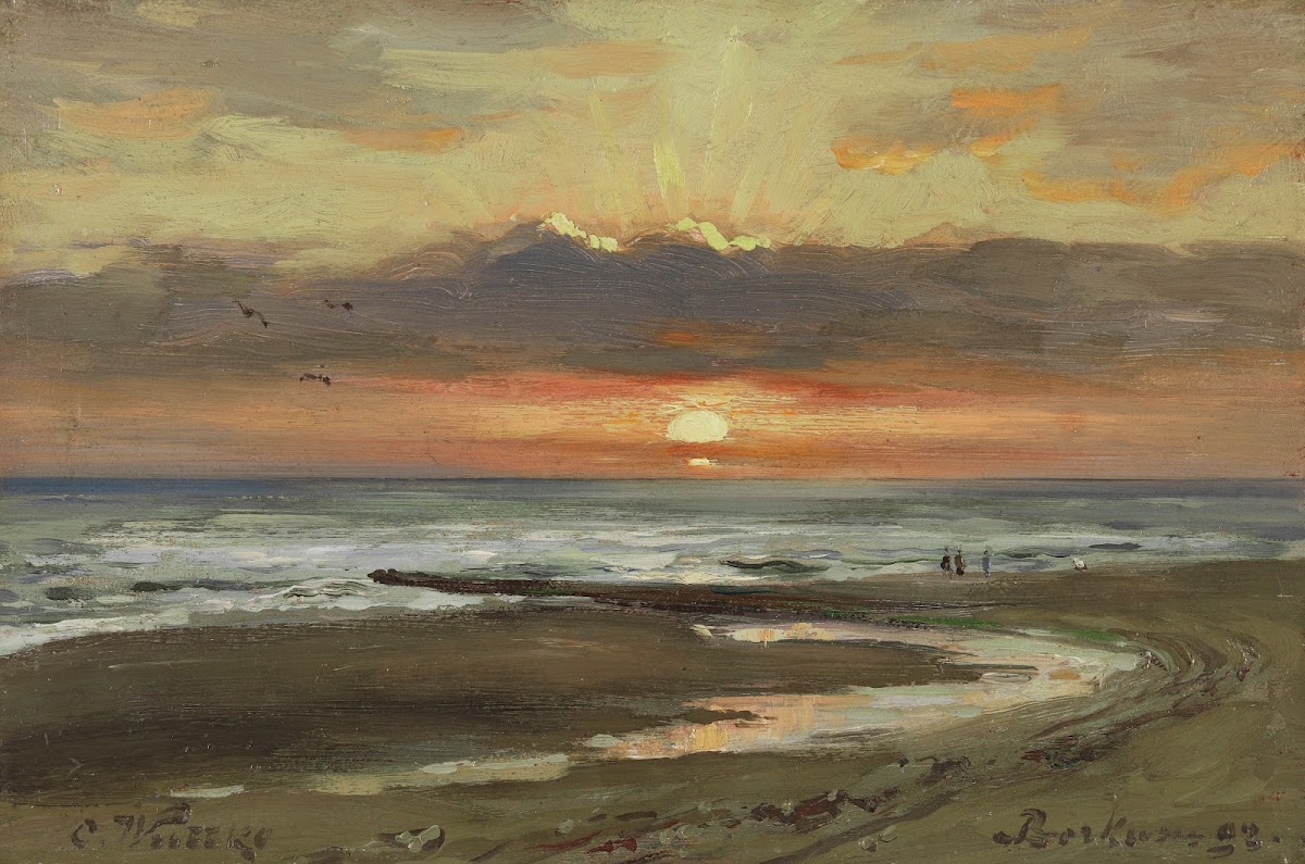 Sonnenuntergang auf Borkum 1892