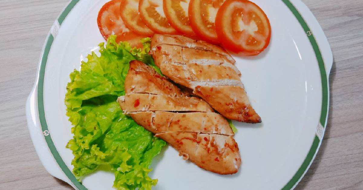 Ức gà nướng sốt ớt