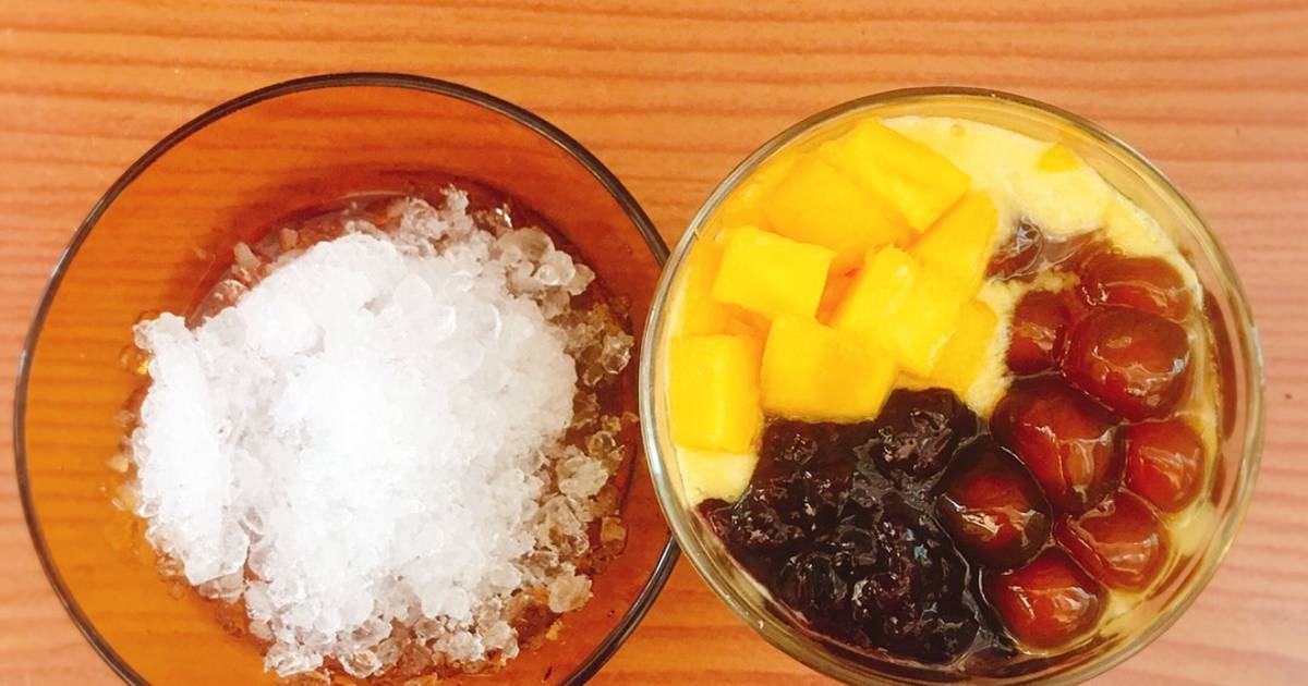 Chè xoài nếp cẩm trân châu