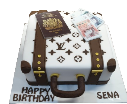 Louis Vuitton Suitcase Birthday Cake CB-NC496