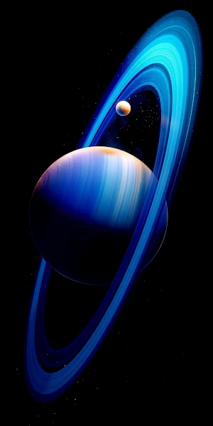 Saturn, Planet, Rings, Space 2K iPhone Wallpaper Background