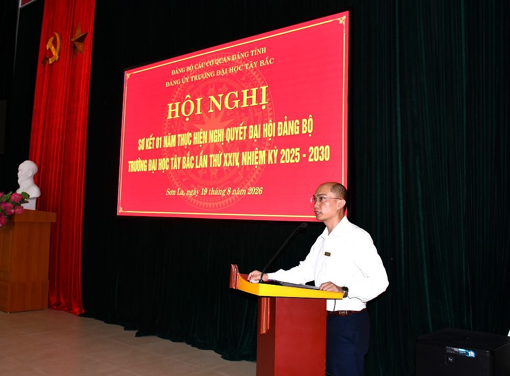 Trường Đại học Tây Bắc sơ kết 01 năm thực hiện Nghị quyết Đại hội Đảng bộ Trường lần thứ XXIV, nhiệm kỳ 2025–2030