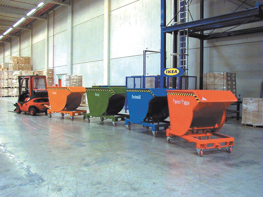 Kiepcontainer BKM 50, gelakt, Resedagroen