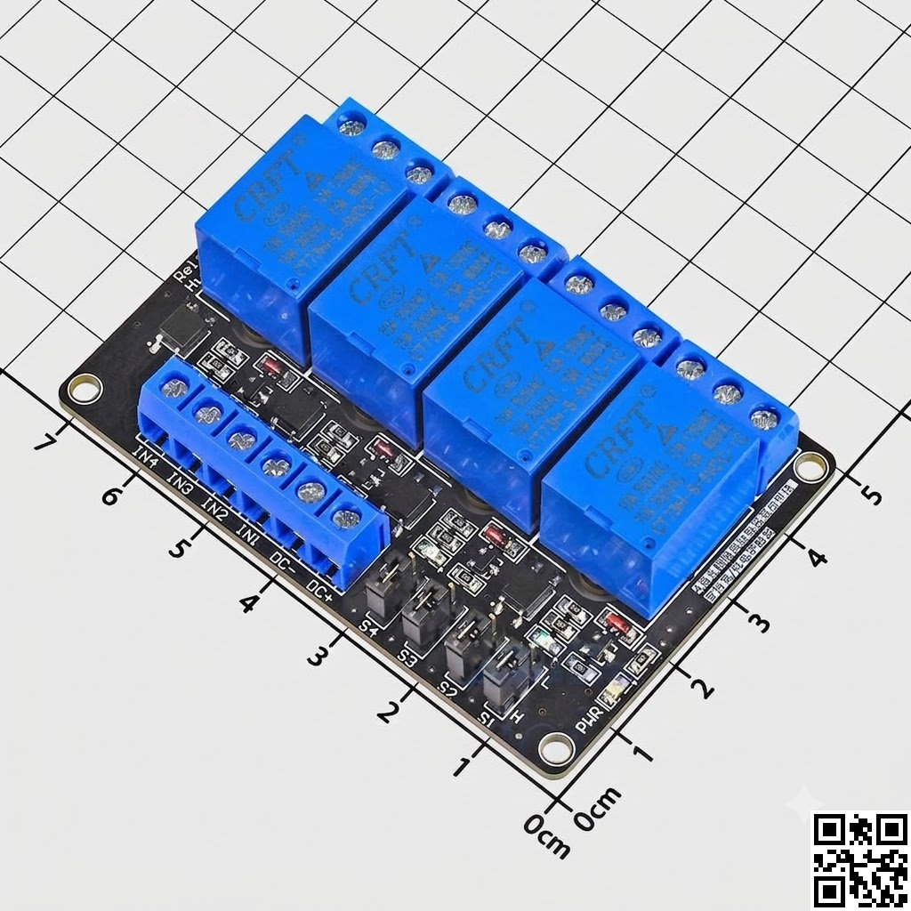 Module 4 Relay CRFT 5V Kích Mức Cao-Thấp
