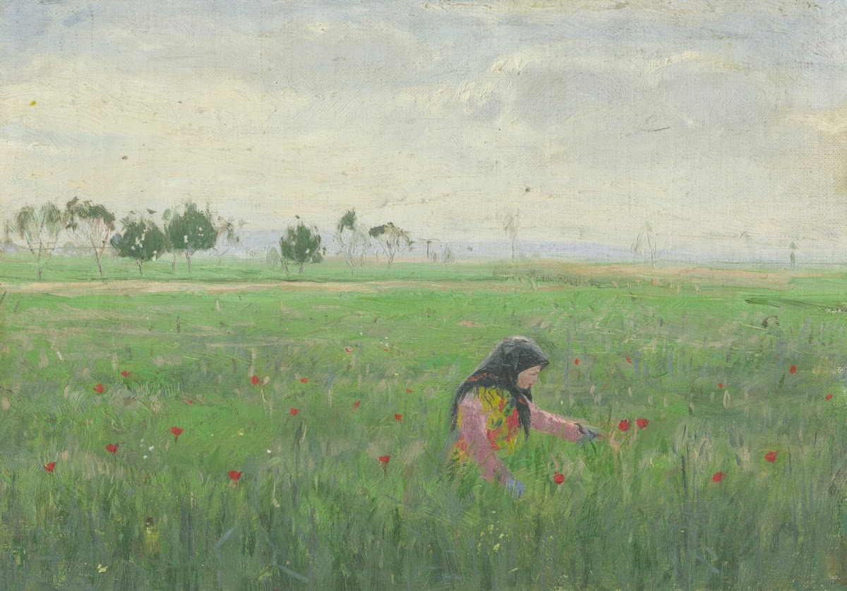 Woman in a Meadow 1900