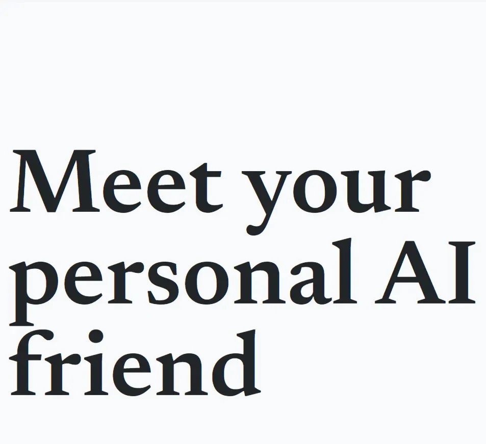 Captura de Personal-Friend.com - AI Friend is here!