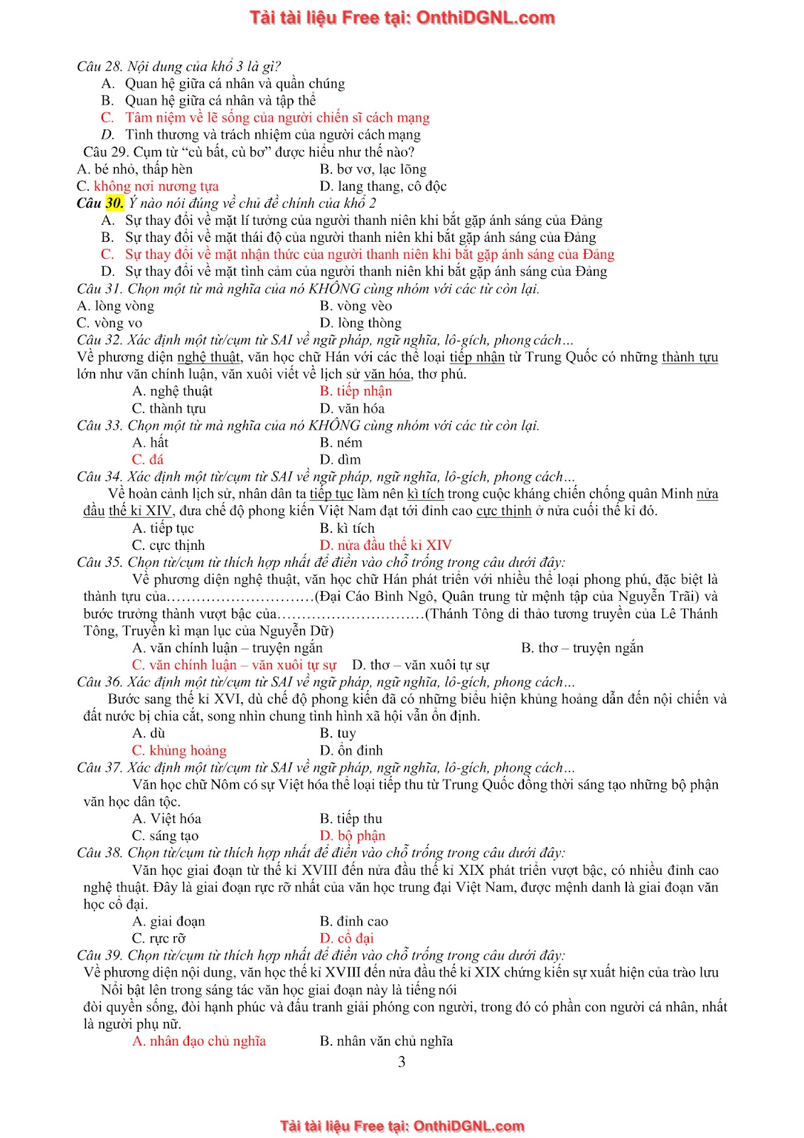 39 Đề ôn HSA - ĐỊnh tính