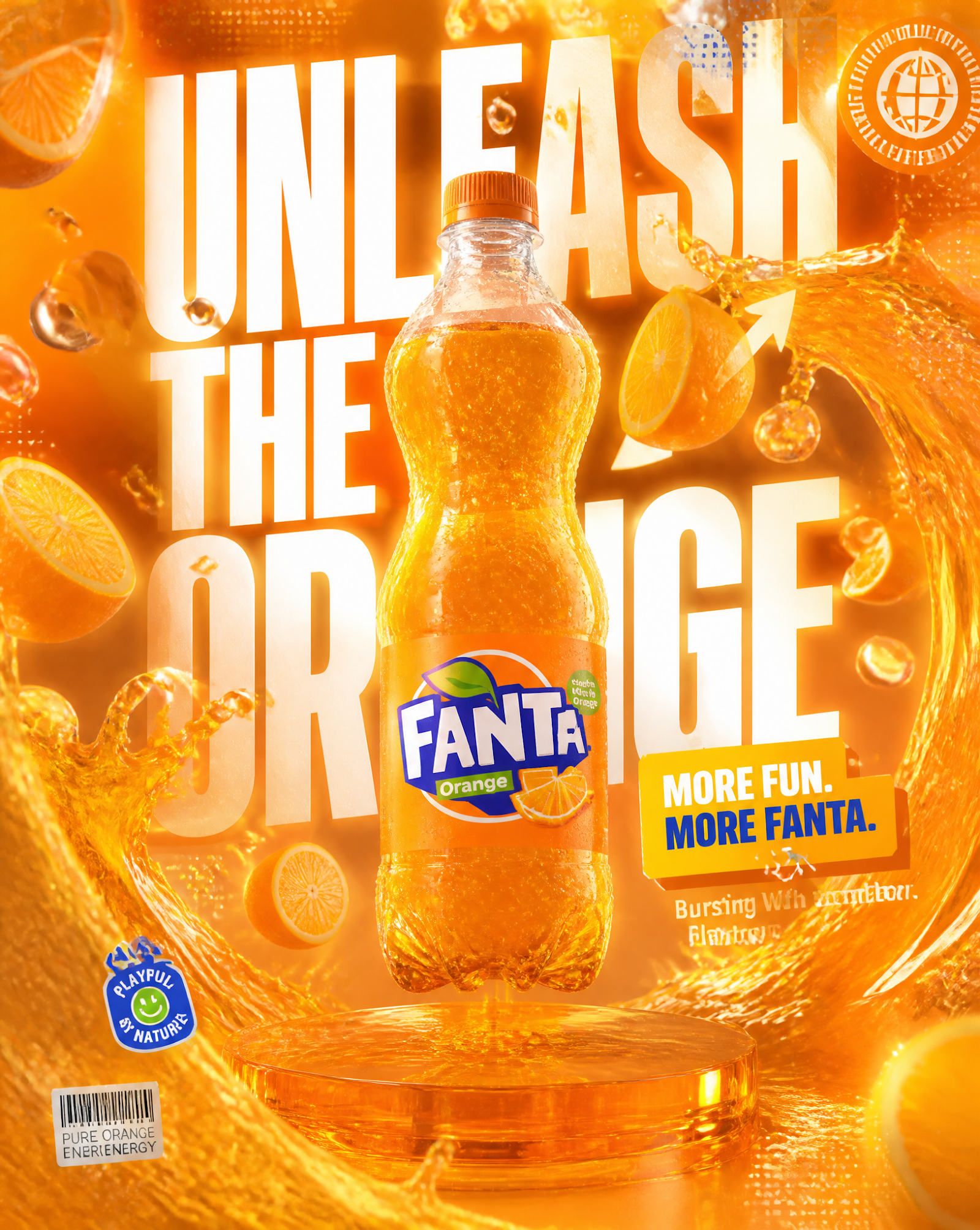 Póster publicitario 3D comercial de primera calidad