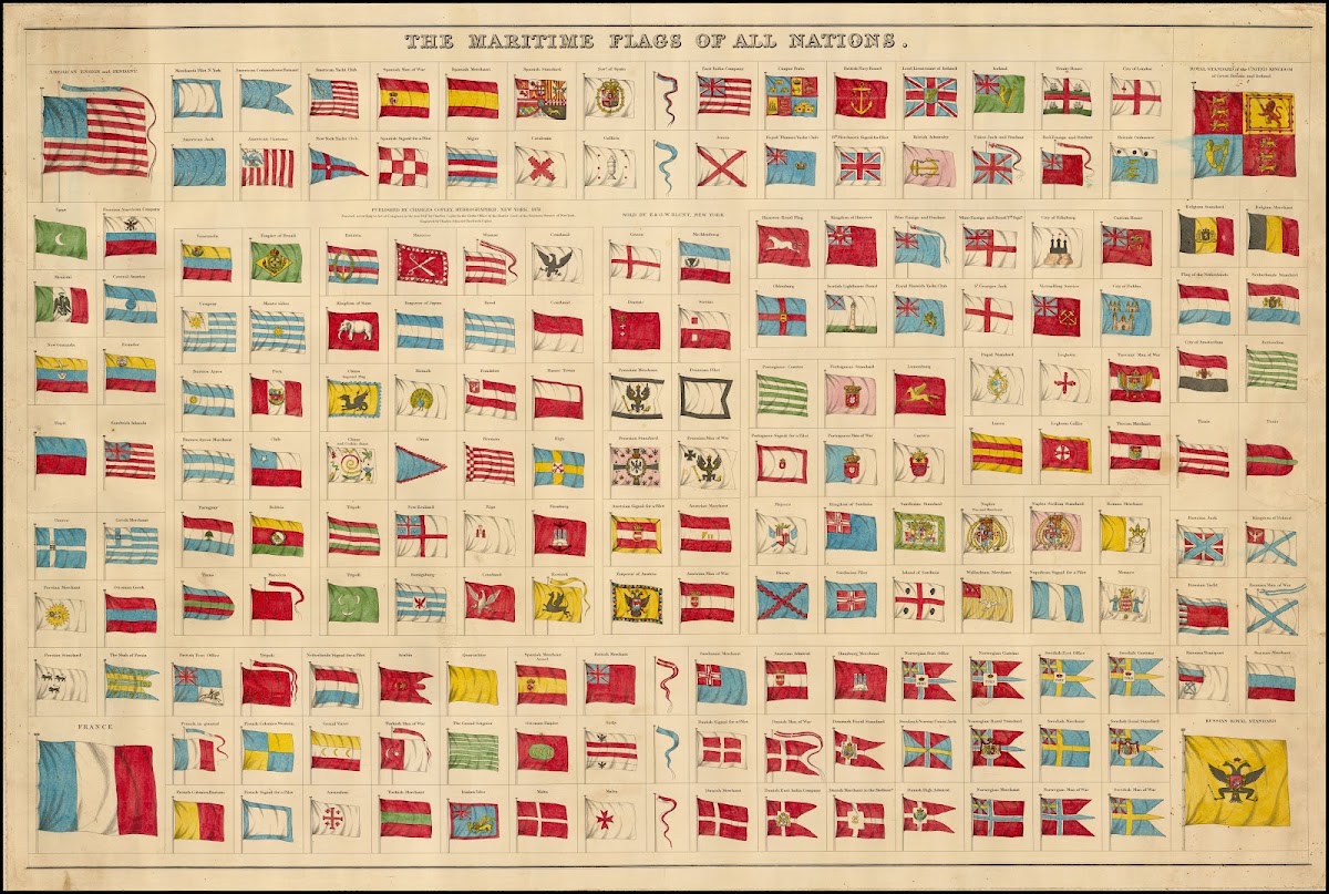 The Maritime Flags Of All Nations 1851