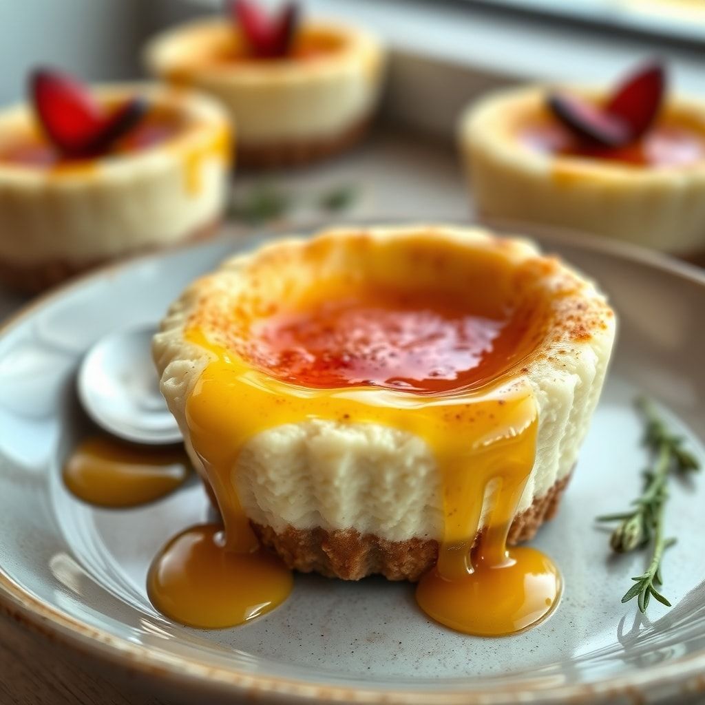 Creamy Vanilla Bean Crème Brûlée Cheesecake Cups Recipe – Easy Homemade Dessert in 40 Minutes finished