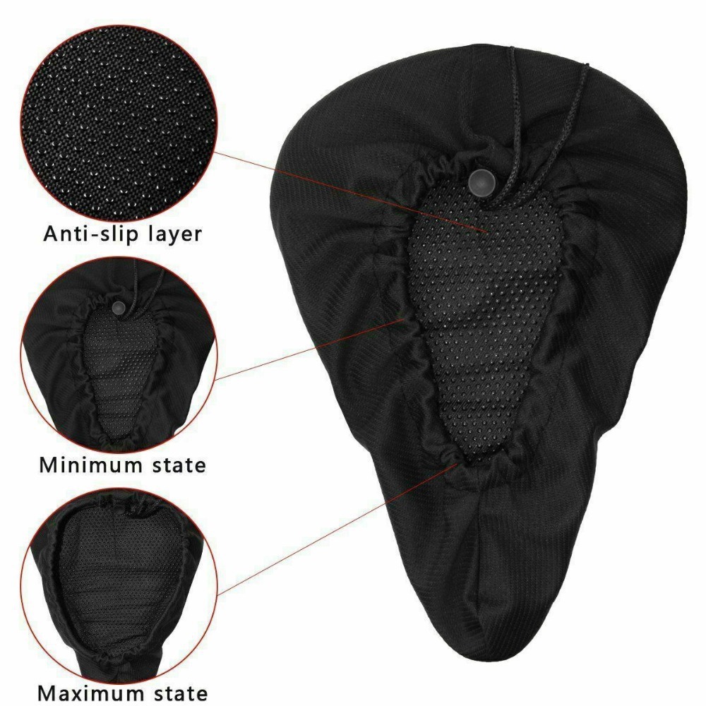 Bicycle saddle cover with 3D padding