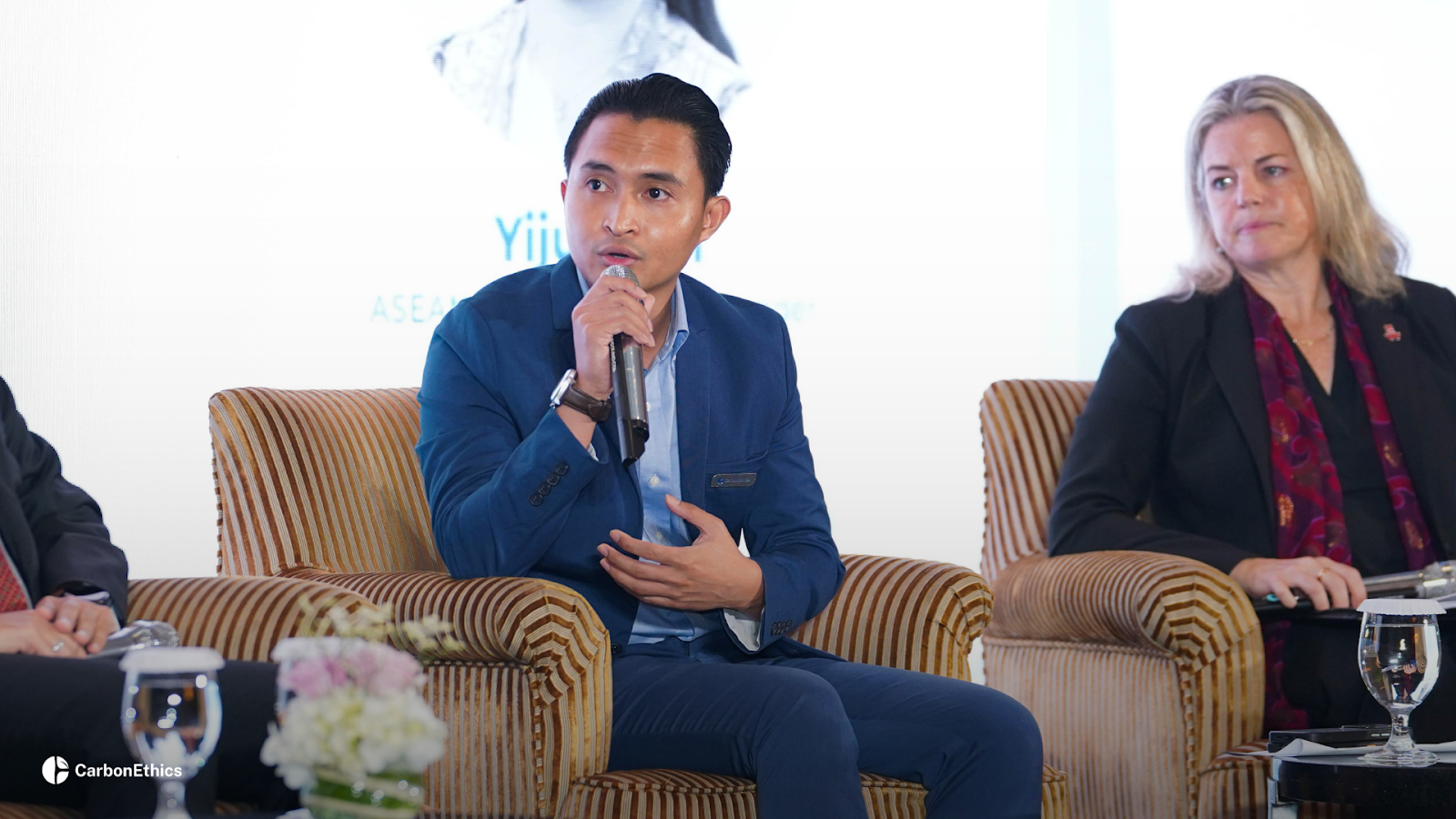 CarbonEthics CEO, Bimo Soewadji during panel discussion