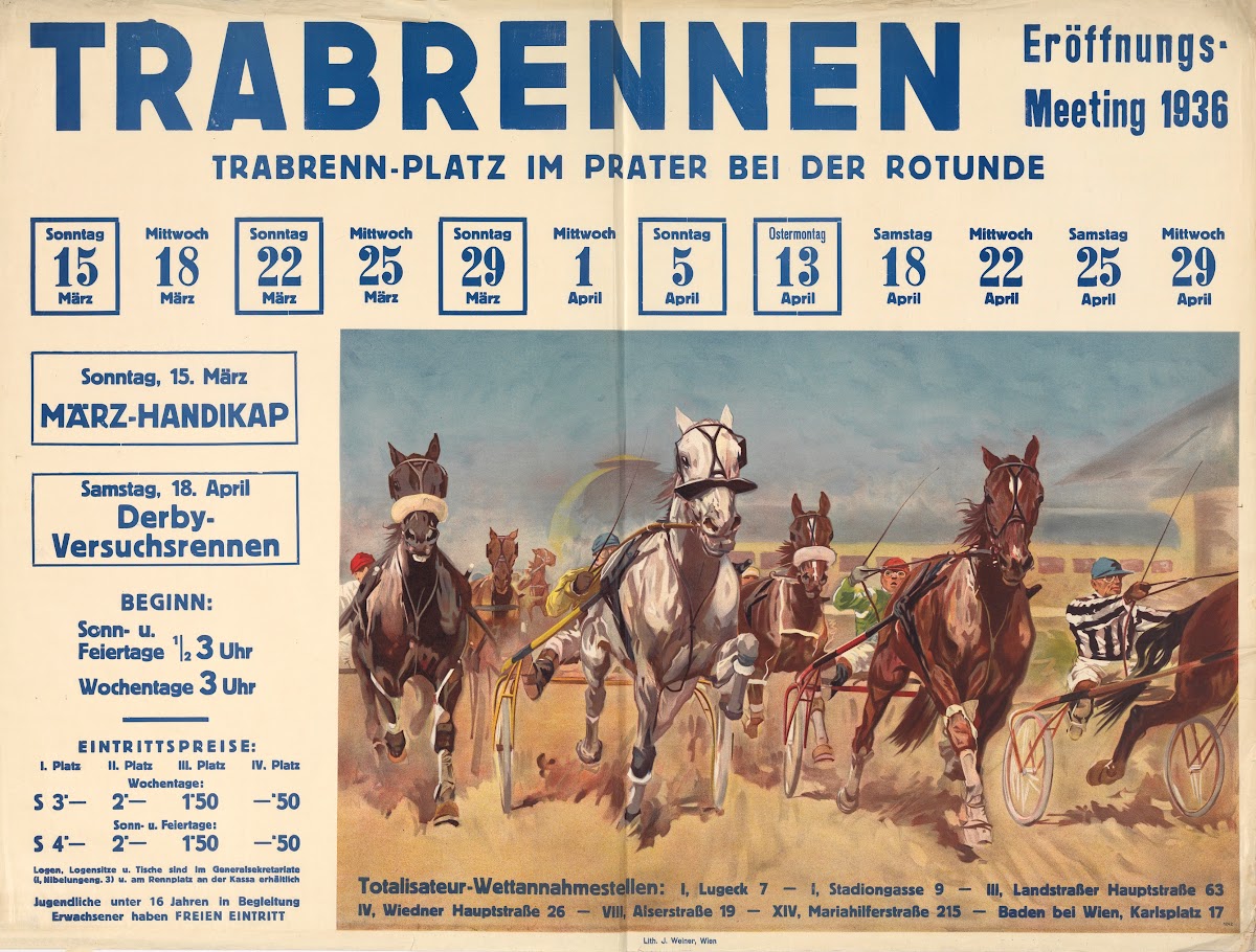 Trabrennen Im Prater  EröFfnungs Meeting 1936 1936