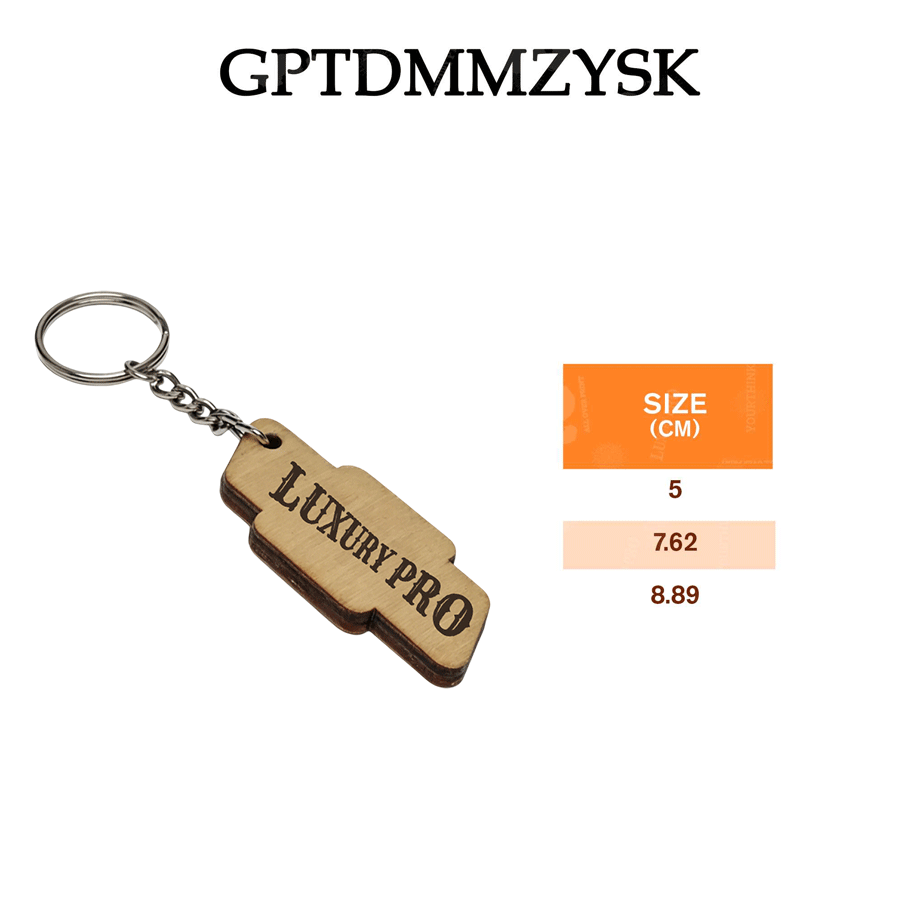 GPT Single-sided Wooden Keychain