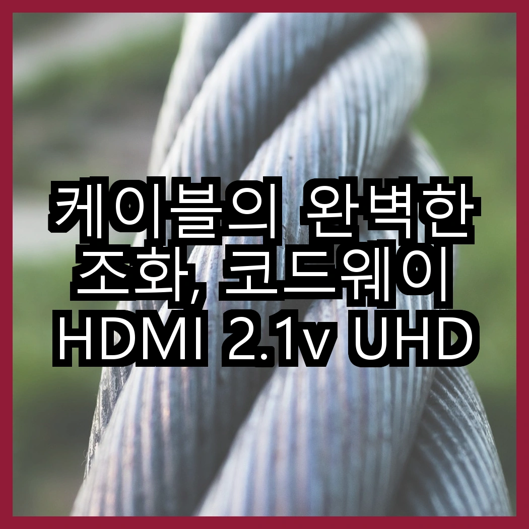 케이블의 완벽한 조화, 코드웨이 HDMI 2.1v UHD 8K 케이블 vs 아이리버 C타입 초고속 충전 데이터 케이블, 어떤 선택이 더 좋을까? 썸네일