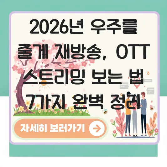우주를줄게 드라마 재방송 시간표 및 OTT 스트리밍 보는 곳 대표 이미지