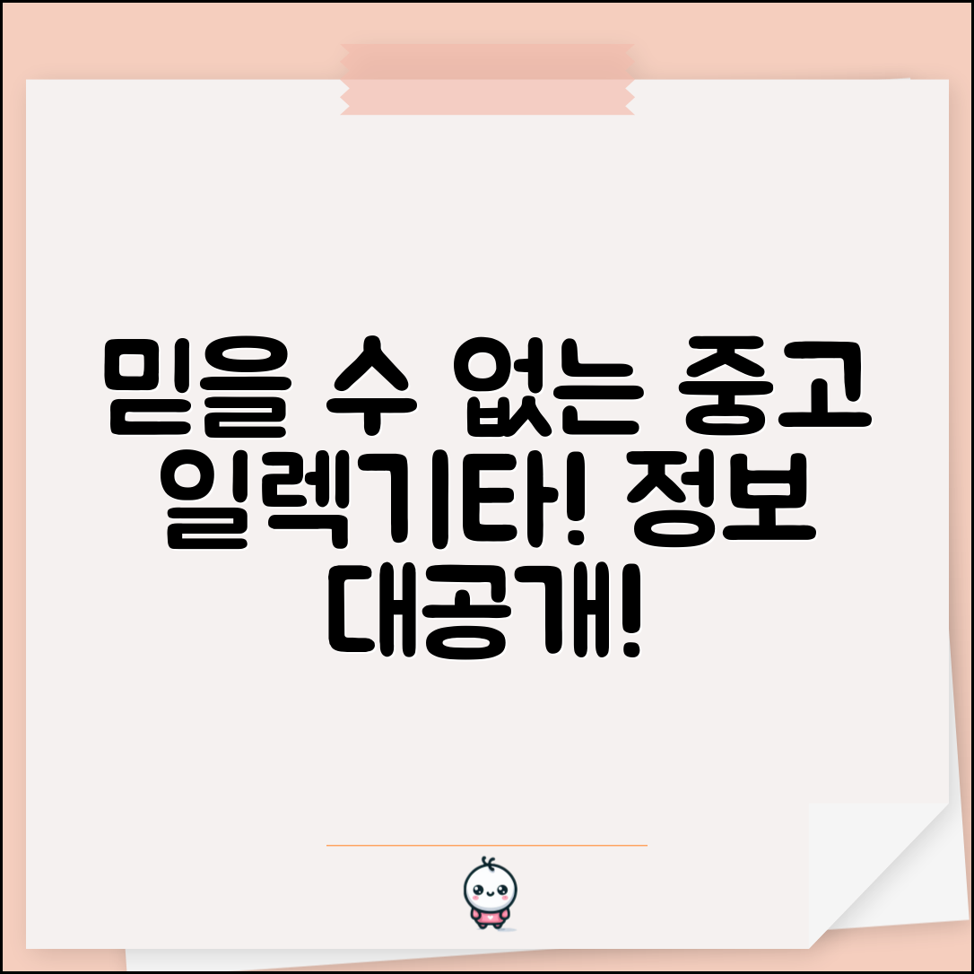 믿을 수 없는 중고일렉기타 정보 대공개!