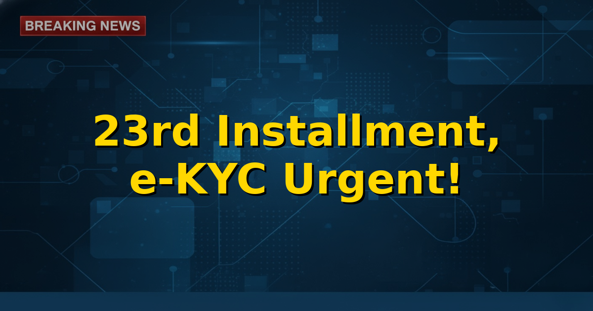 Farmers checking their PM Kisan status on a mobile phone with agricultural fields in the background.