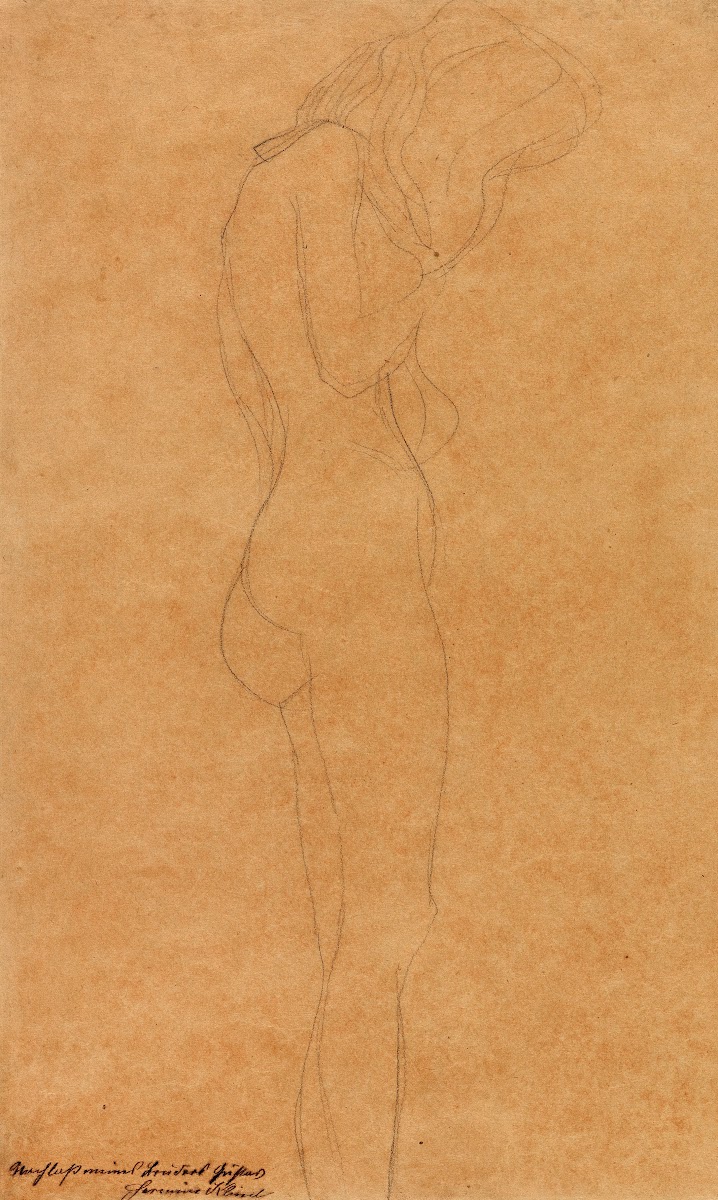 Weiblicher Akt mit langen Haaren Studie für Jurisprudenz 1902