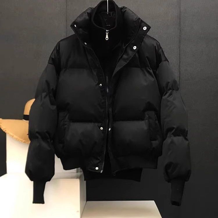Men's winter jacket, stand-up collar, padded, short