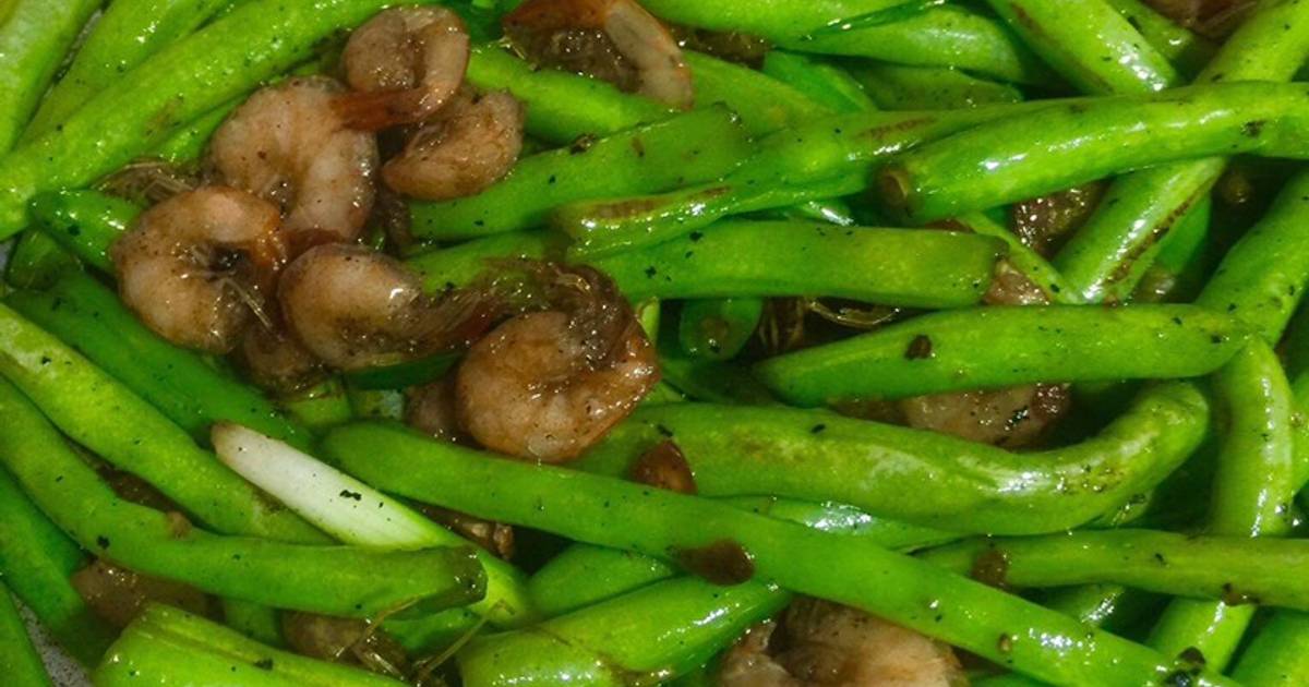 Đậu que xào tép