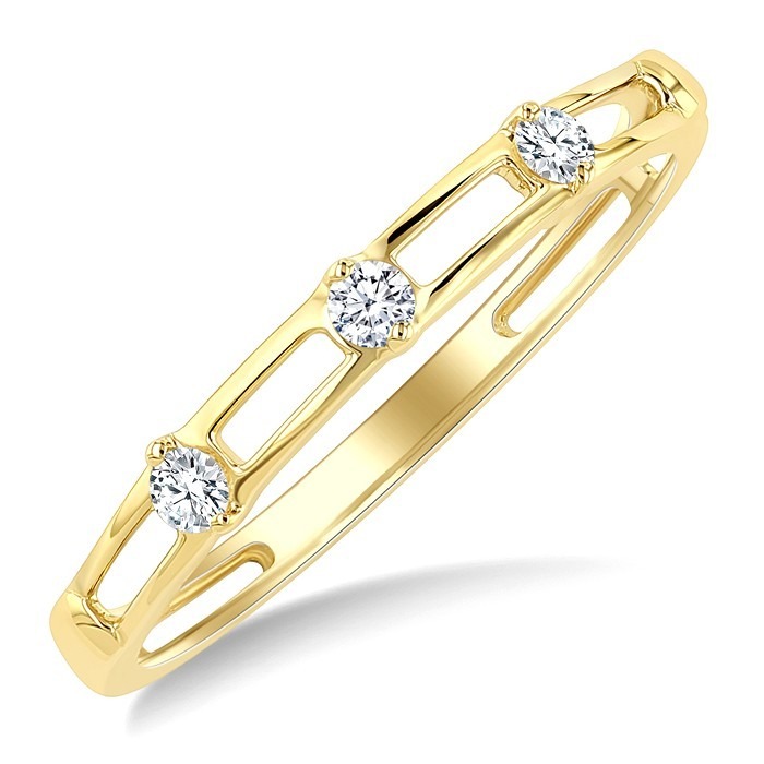 Stackable Open Link Diamond Fashion Band