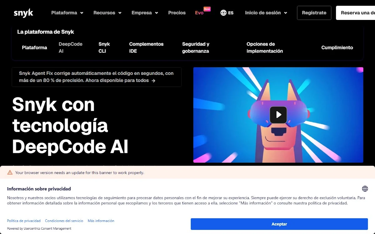 Captura de DeepCode