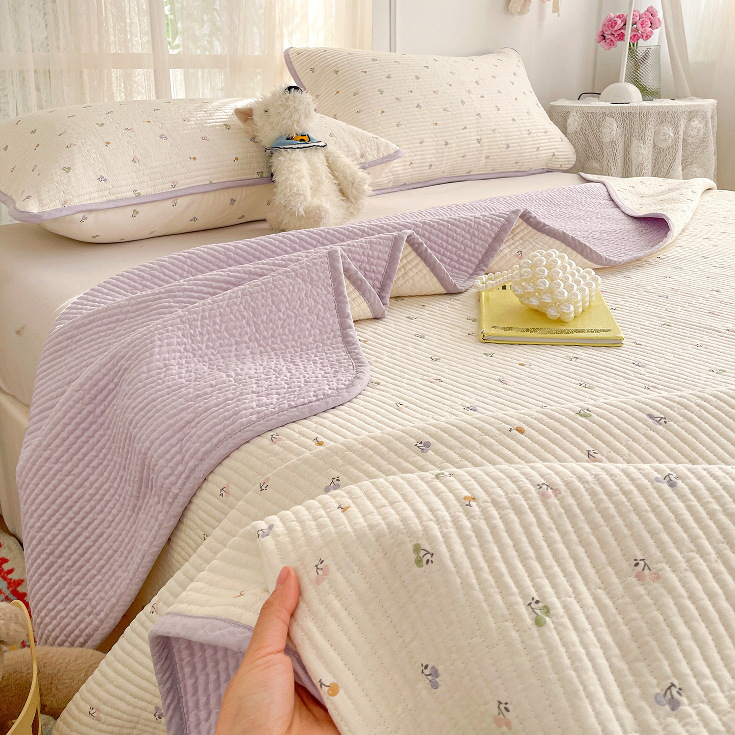 Cotton Bedspread, 3-piece, Cartoon Design