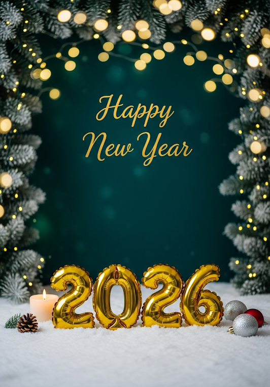 Happy New Year 2026 Balloons