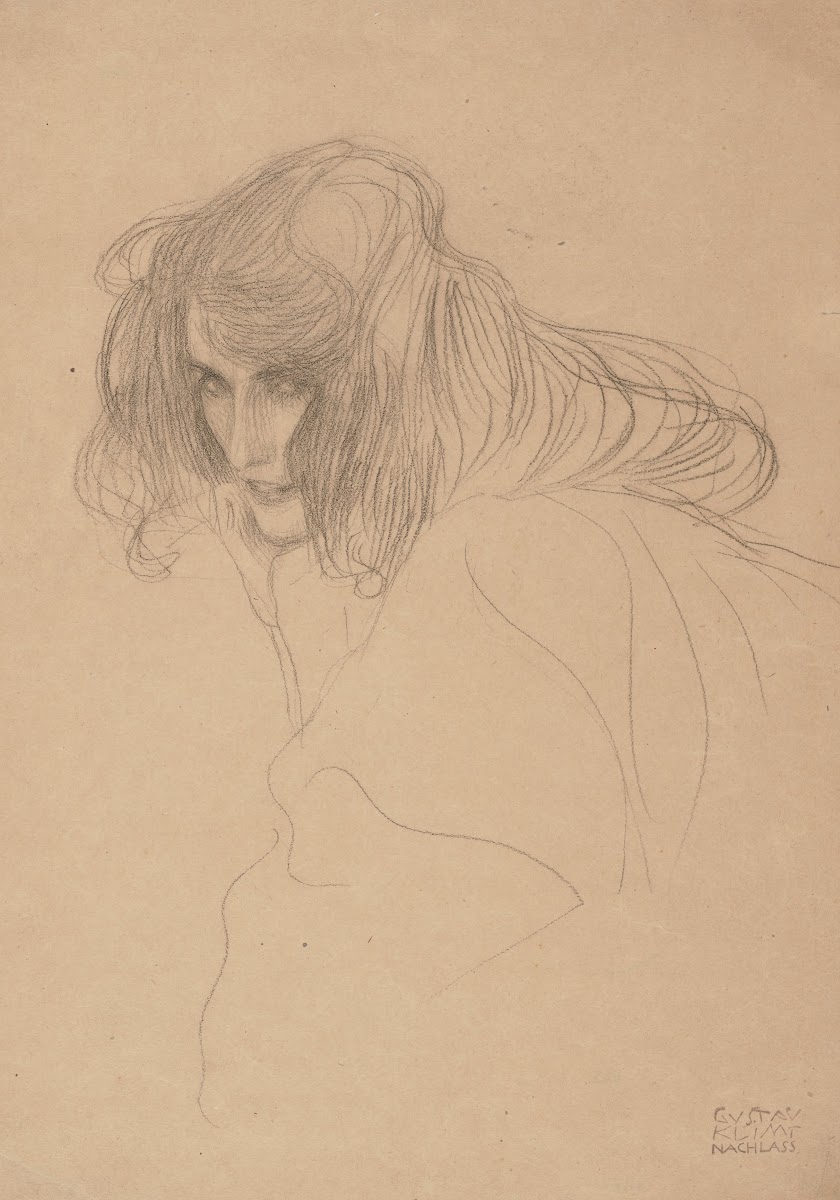 Head of a Woman in Three Quarter Profile Study for the Beethoven Frieze 1901 190