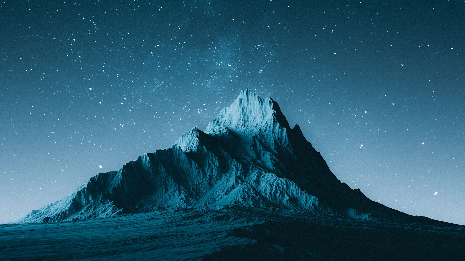 Mountain, Stars, Night Sky, Landscape 4K Desktop Wallpaper