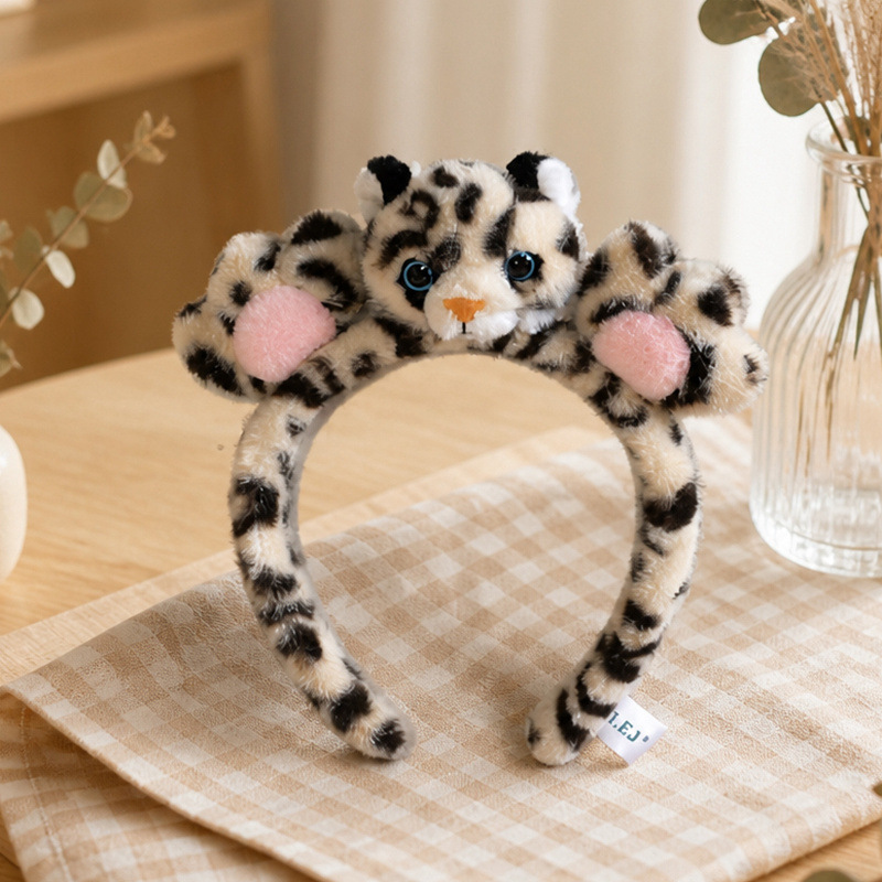 Plush snow leopard, various sizes and poses