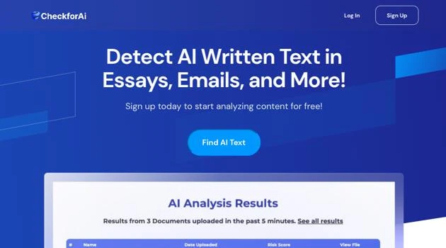 Captura de CheckForAI
