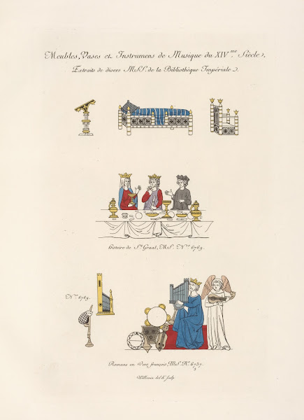 Meubles vases et instrumens de musique du XIVme siècle 1839