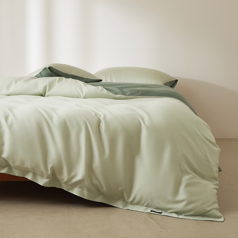Long-staple cotton duvet cover, single piece