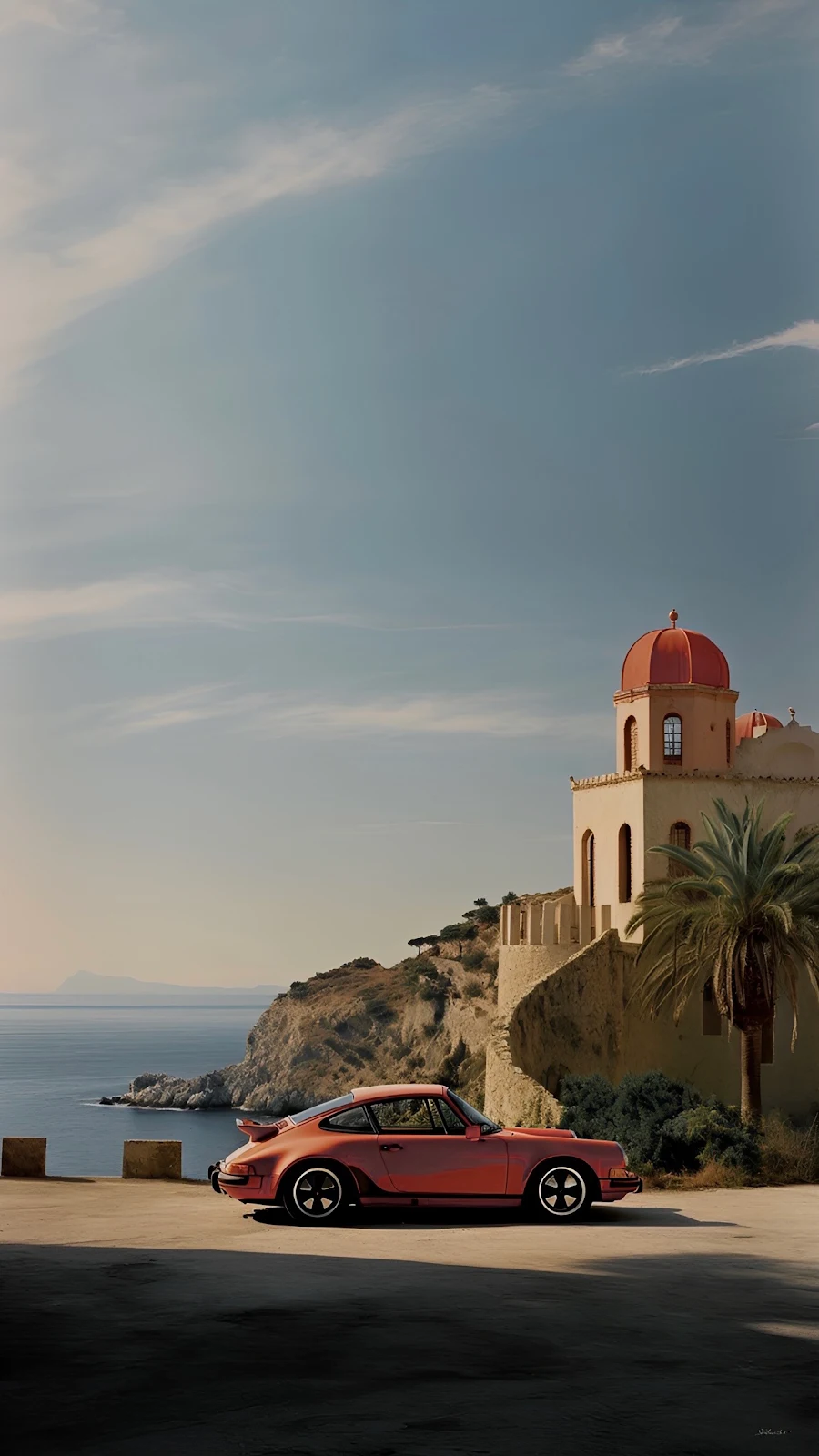 Porsche 911 By The Sea - Automotive Photography Full HD iPhone Wallpaper (1286x2286)