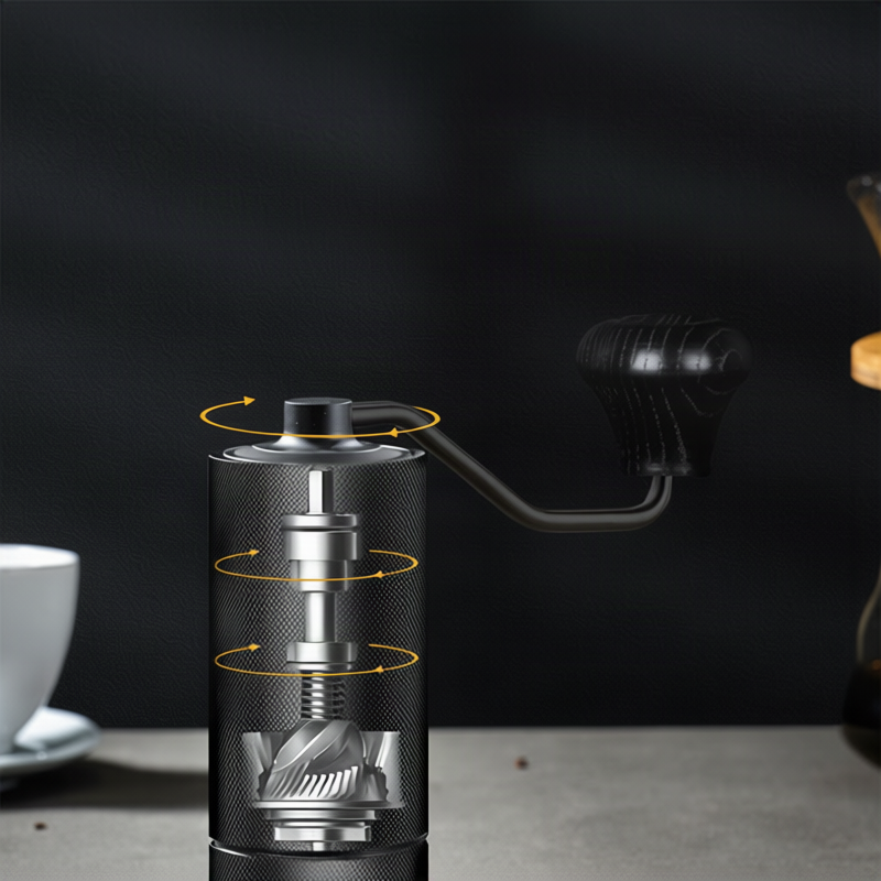Handkaffeemühle mit Stahlkern, Luxus-Design