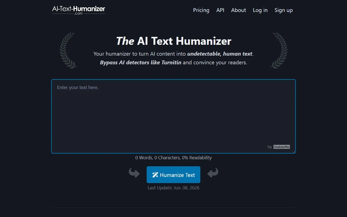Captura de AI Text Humanizer