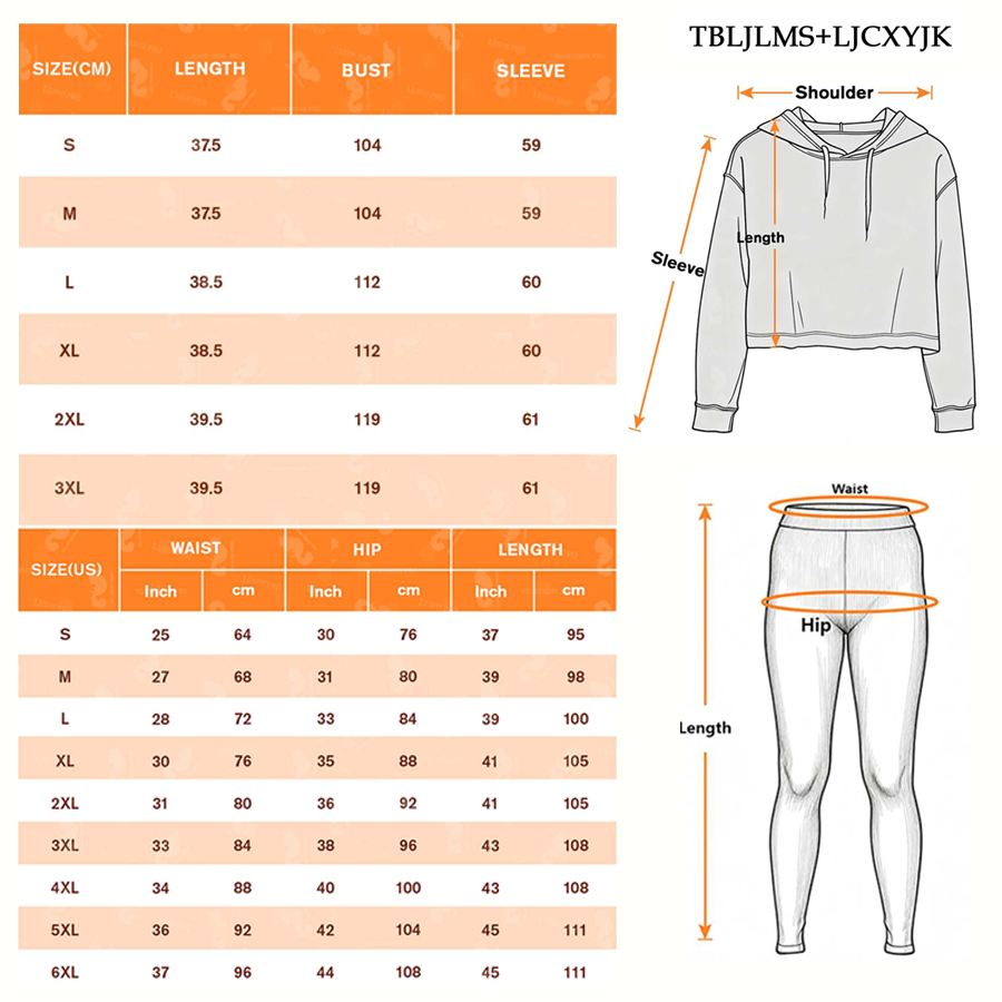 AOP Universal Cropped Hoodie Without Hem + Universal Yoga Pants Set